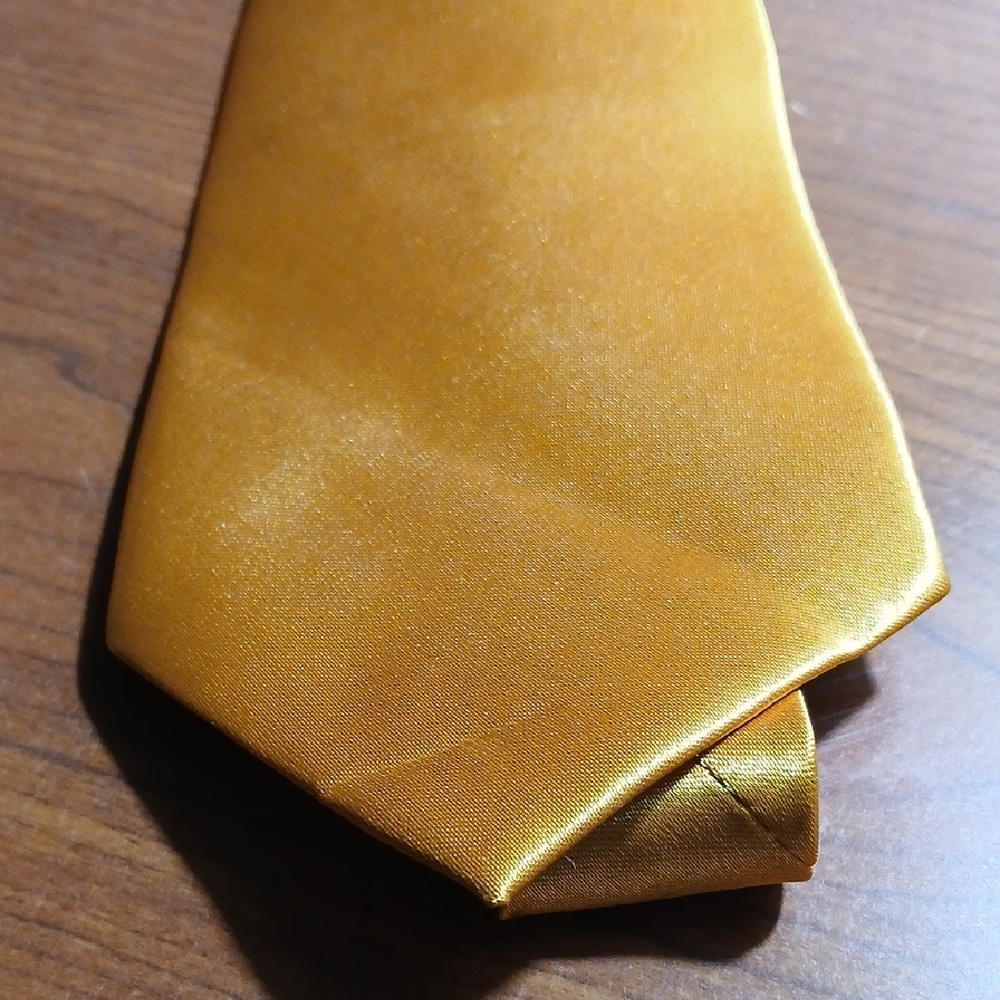 Elegant Gold Polyester Tie